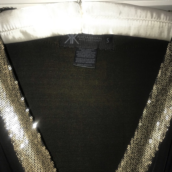 Black stretchy romper with sequins perfect for NYE - Picture 3 of 4